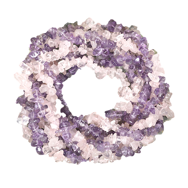 AMETHYST AND ROSE QUARTZ  NUGGETS 32 INCHES NECKLACE.jpg